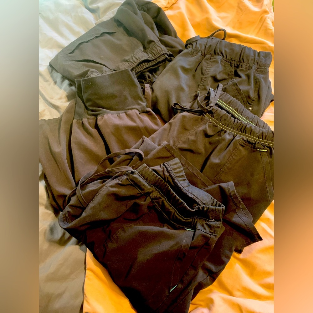 XL black scrub pants lot